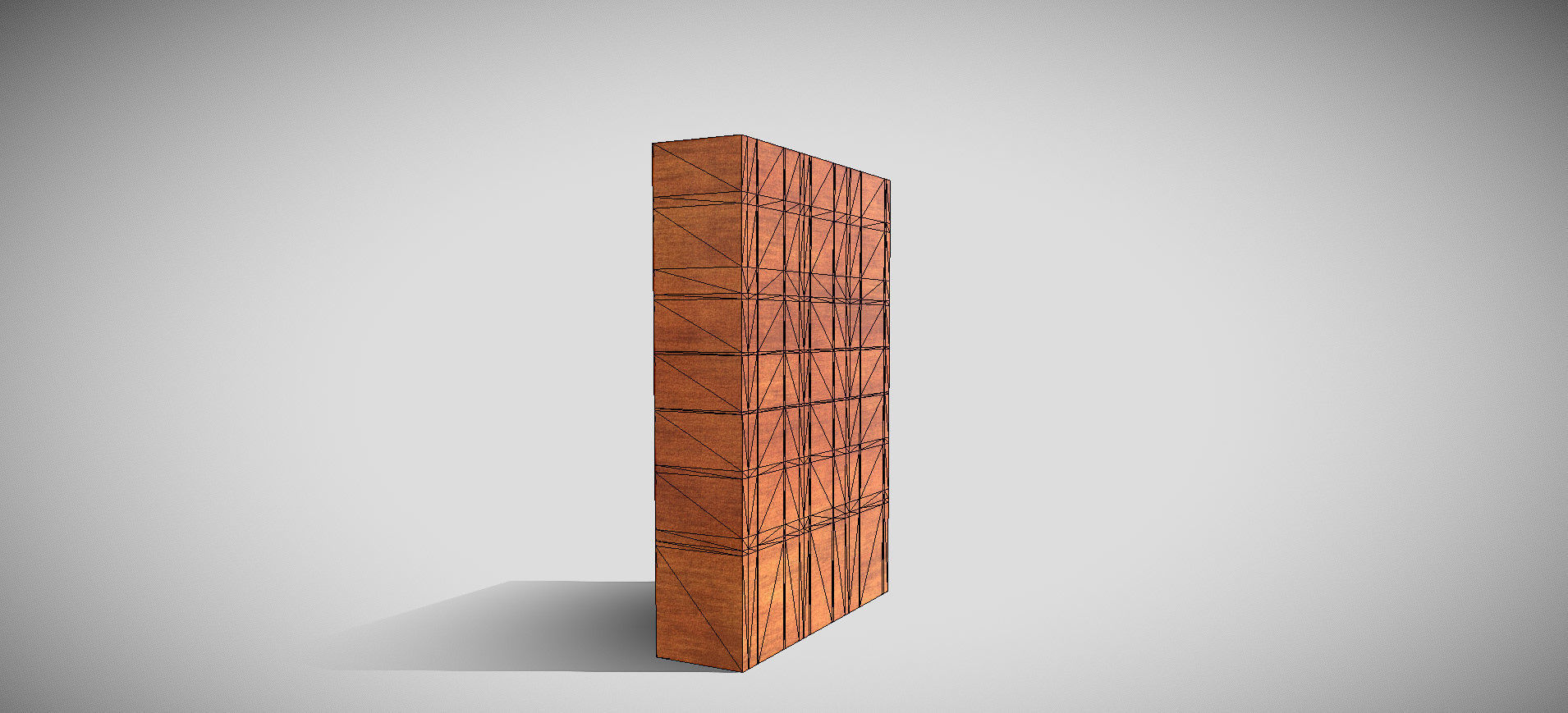 Wooden Showcase 3D model_46