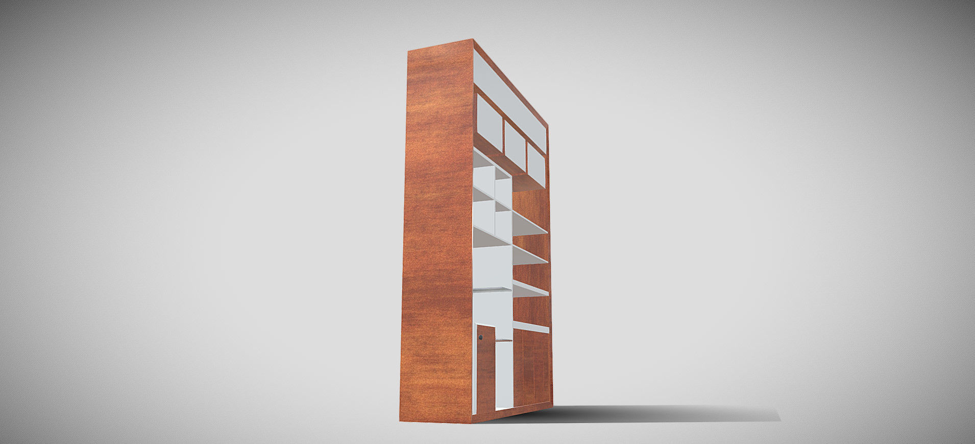 Wooden Showcase 3D model_20