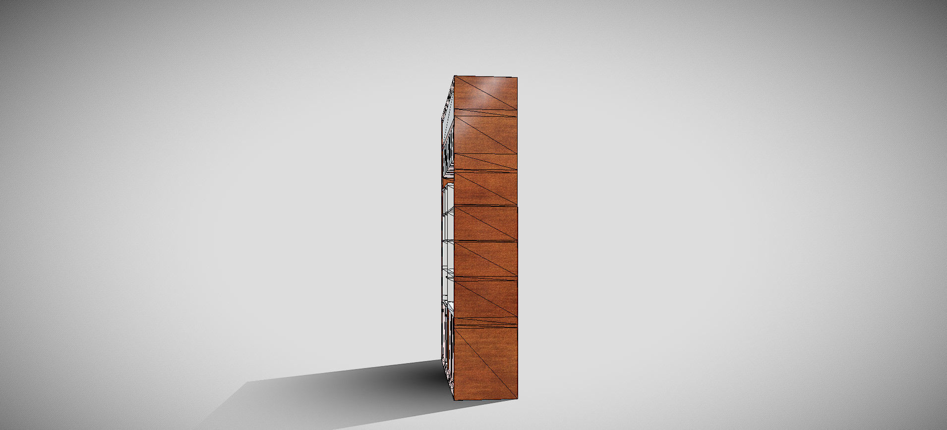 Wooden Showcase 3D model_44