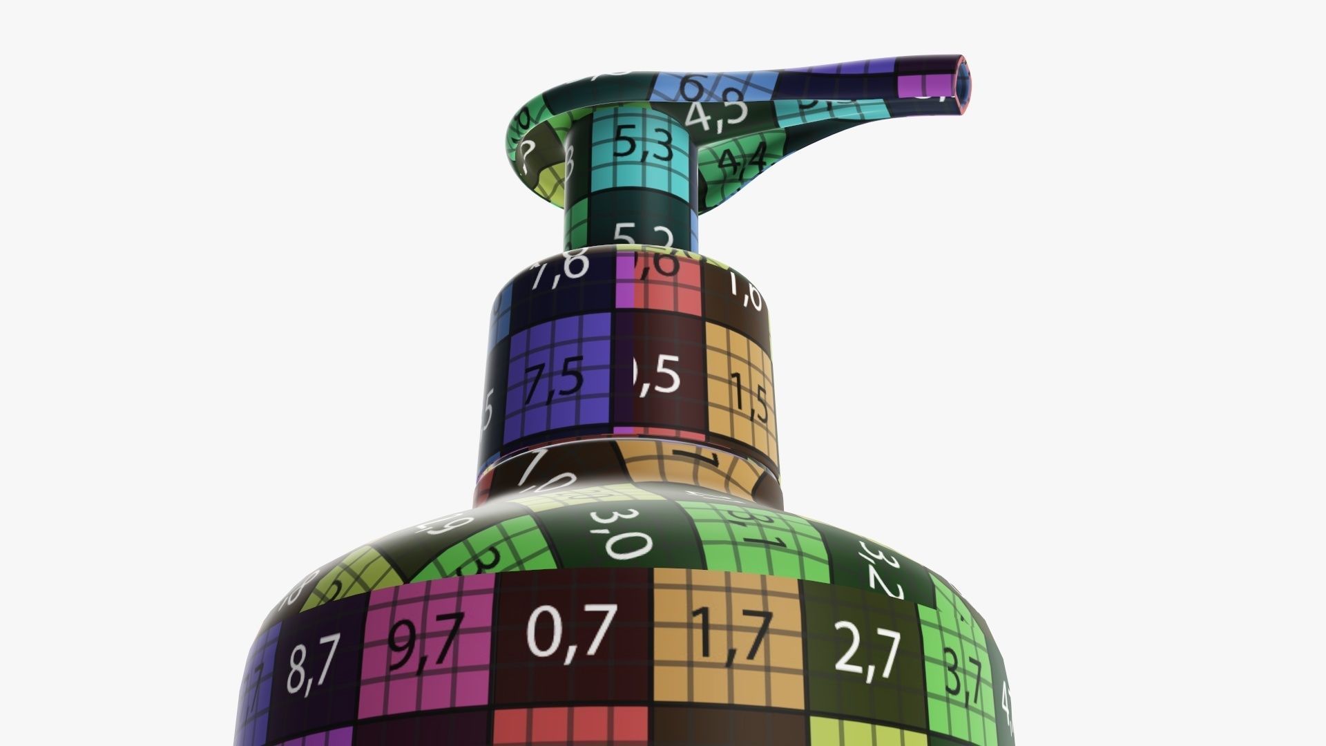 Plastic bottle with dispenser type 1 3D model_13