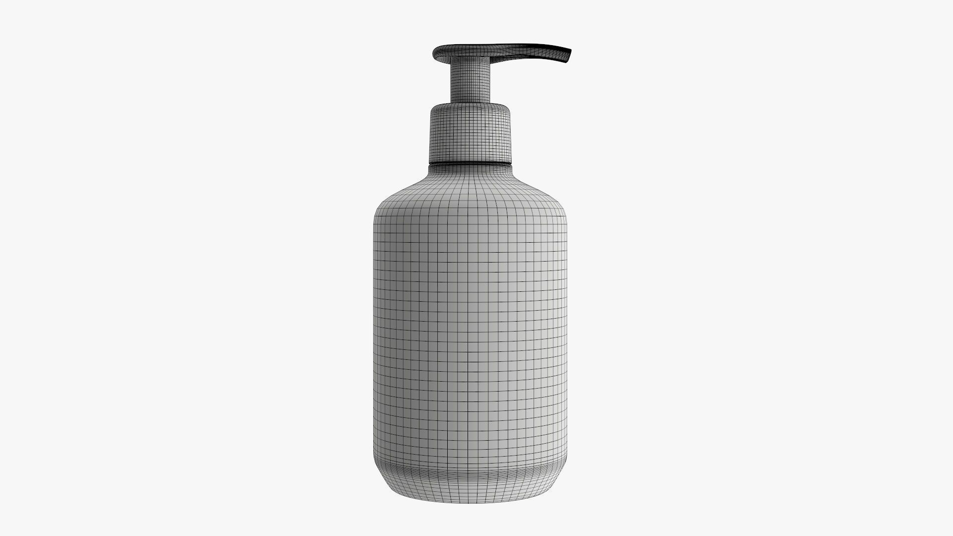 Plastic bottle with dispenser type 1 3D model_5