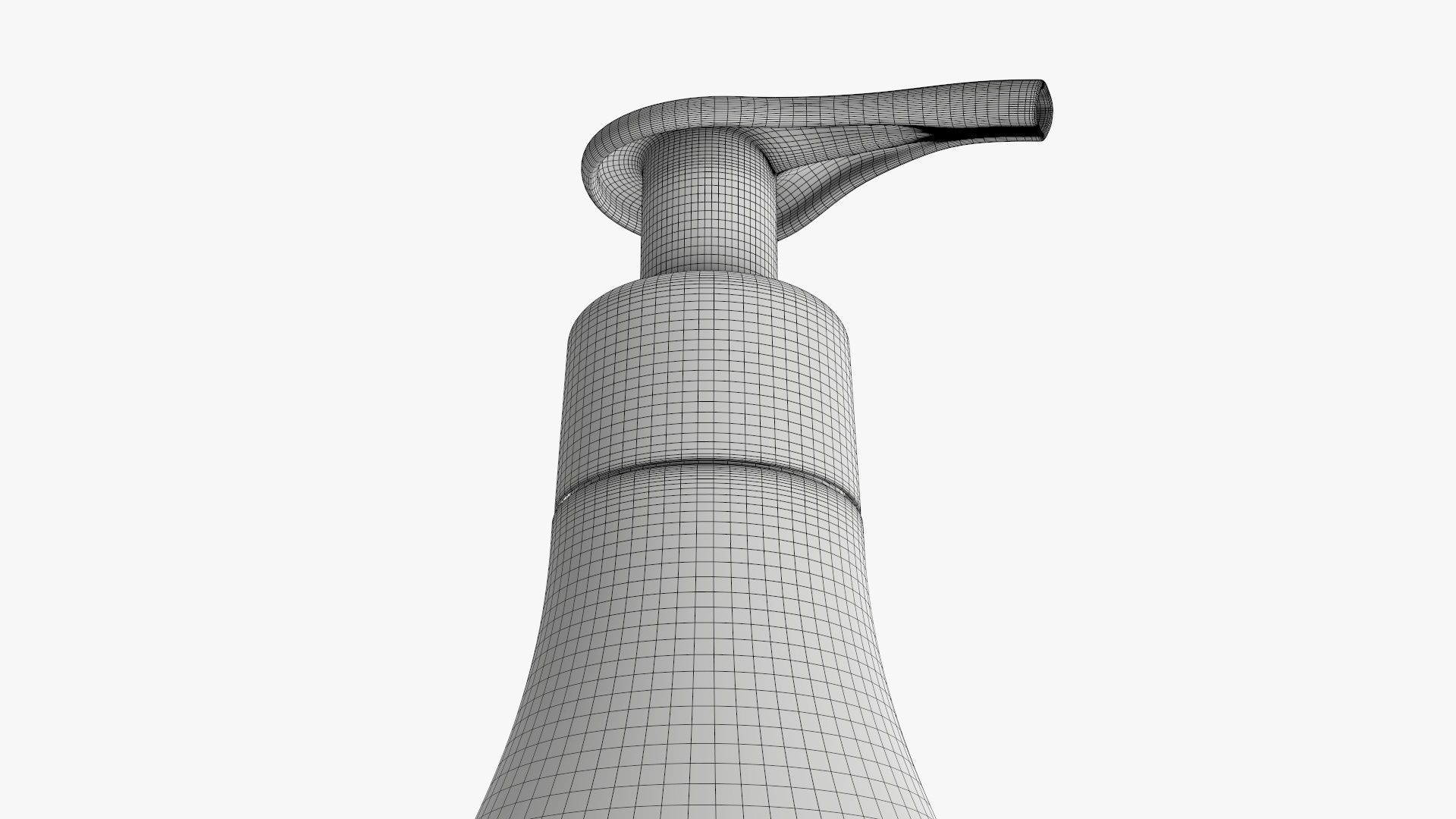 Plastic shampoo bottle with dispenser 3D model_8