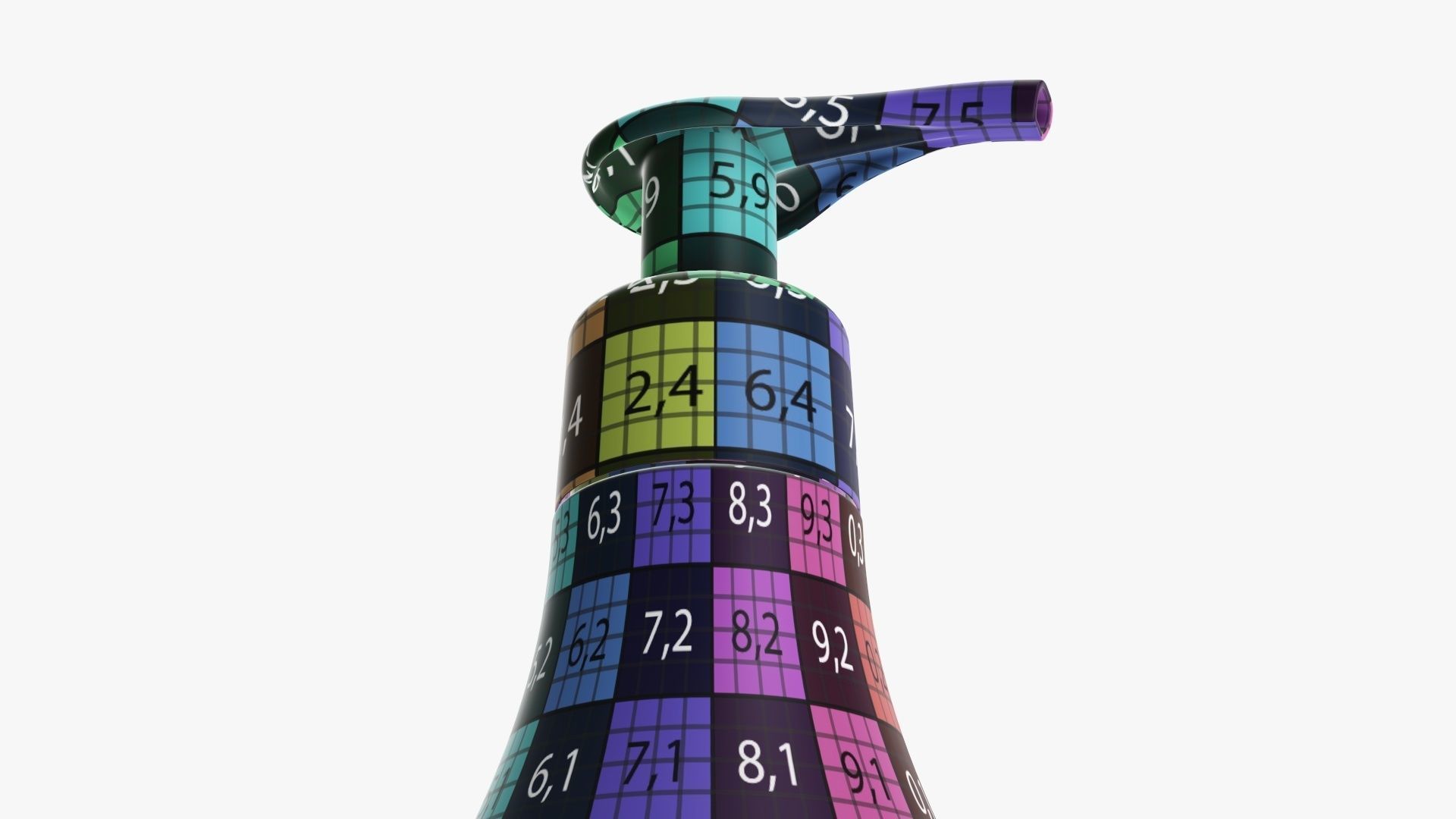 Plastic shampoo bottle with dispenser 3D model_13