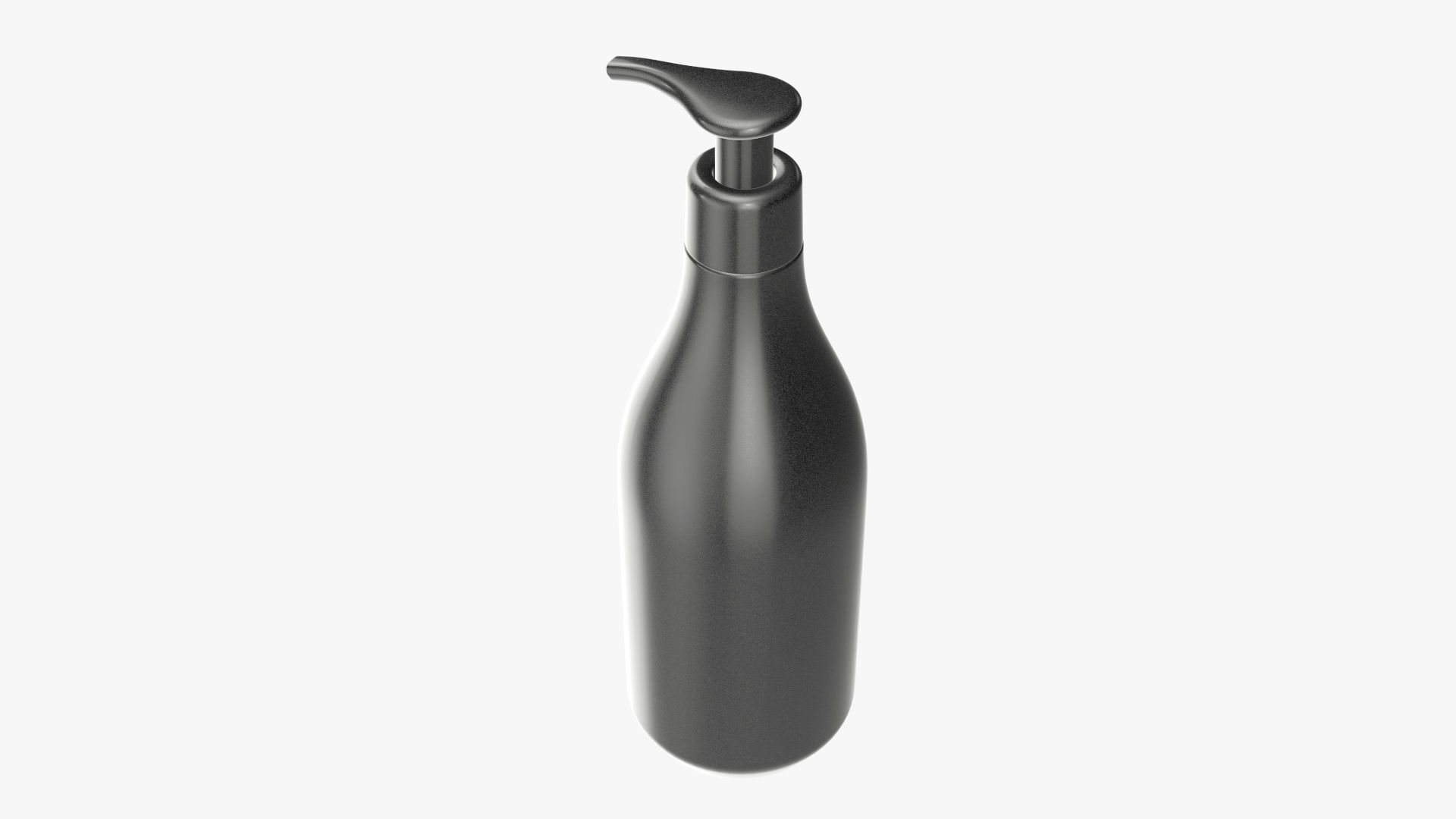 Plastic shampoo bottle with dispenser 3D model_4