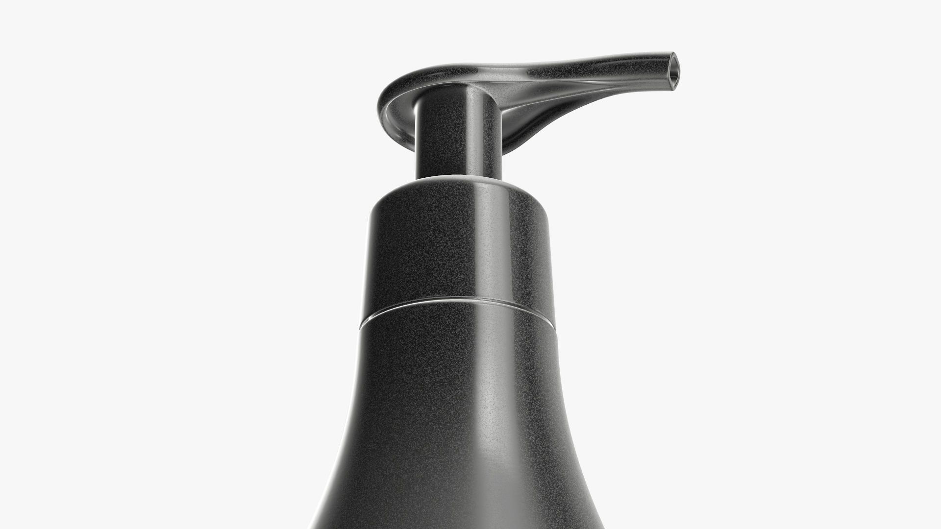 Plastic shampoo bottle with dispenser 3D model_3