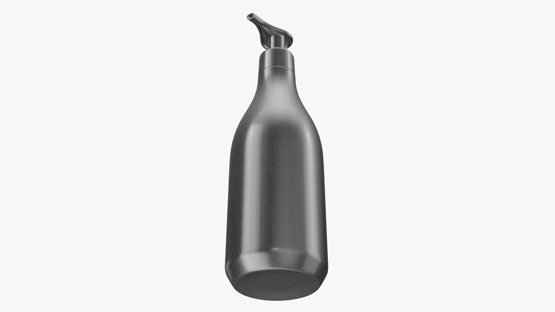 Plastic shampoo bottle with dispenser 3D model_1