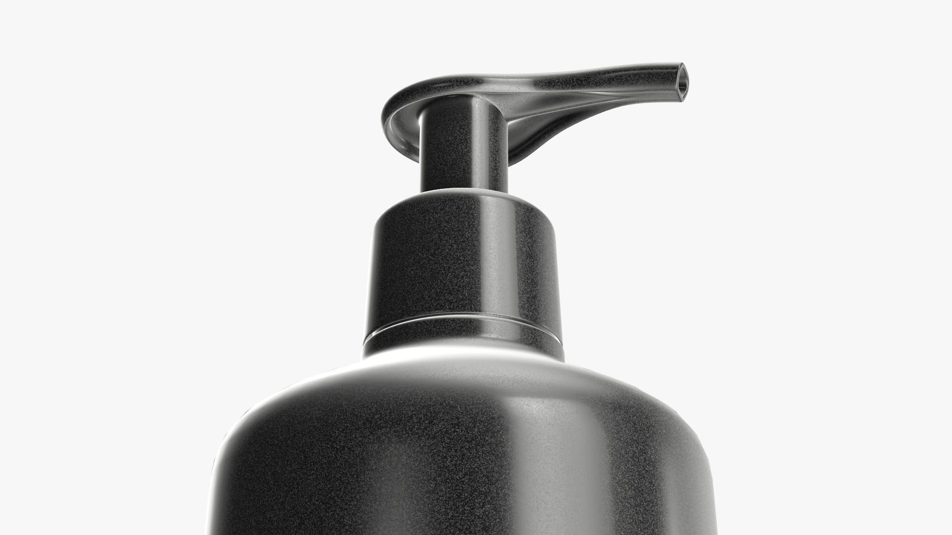 Plastic shampoo bottle with dispenser type 2 3D model_3