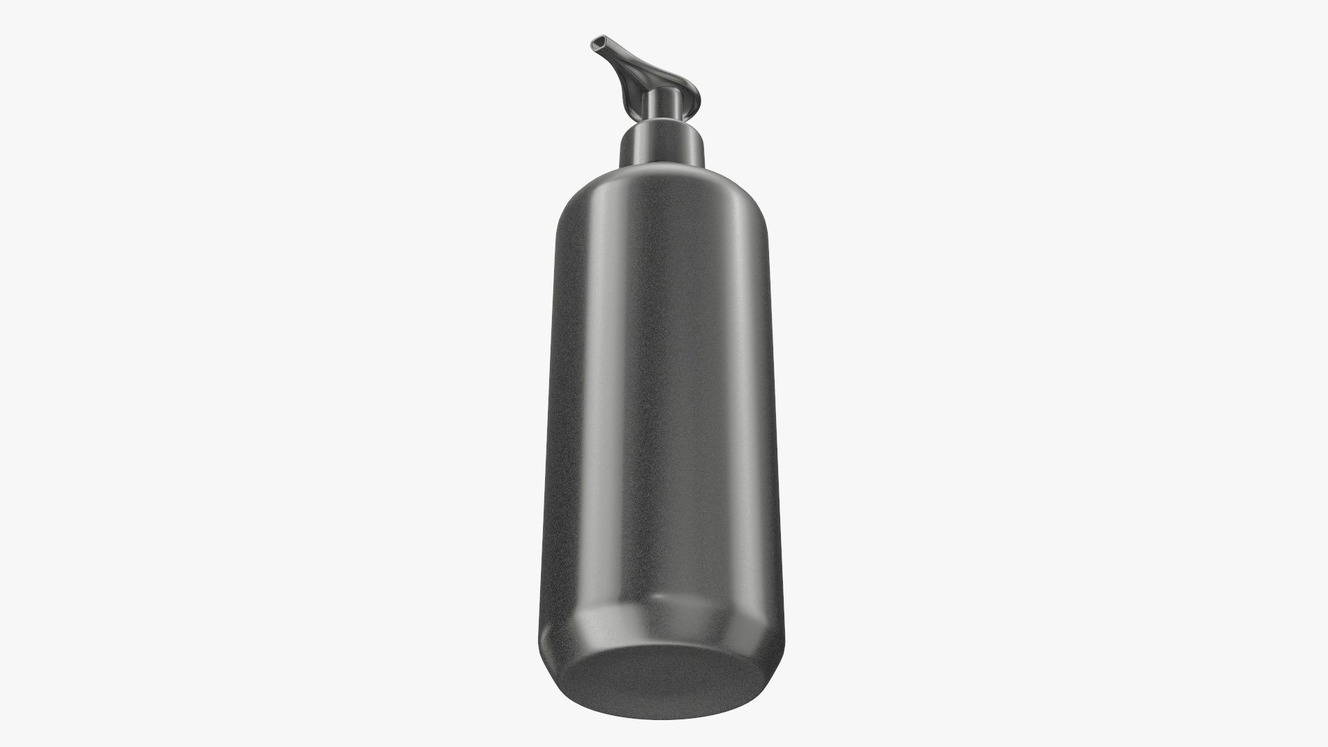 Plastic shampoo bottle with dispenser type 2 3D model_1