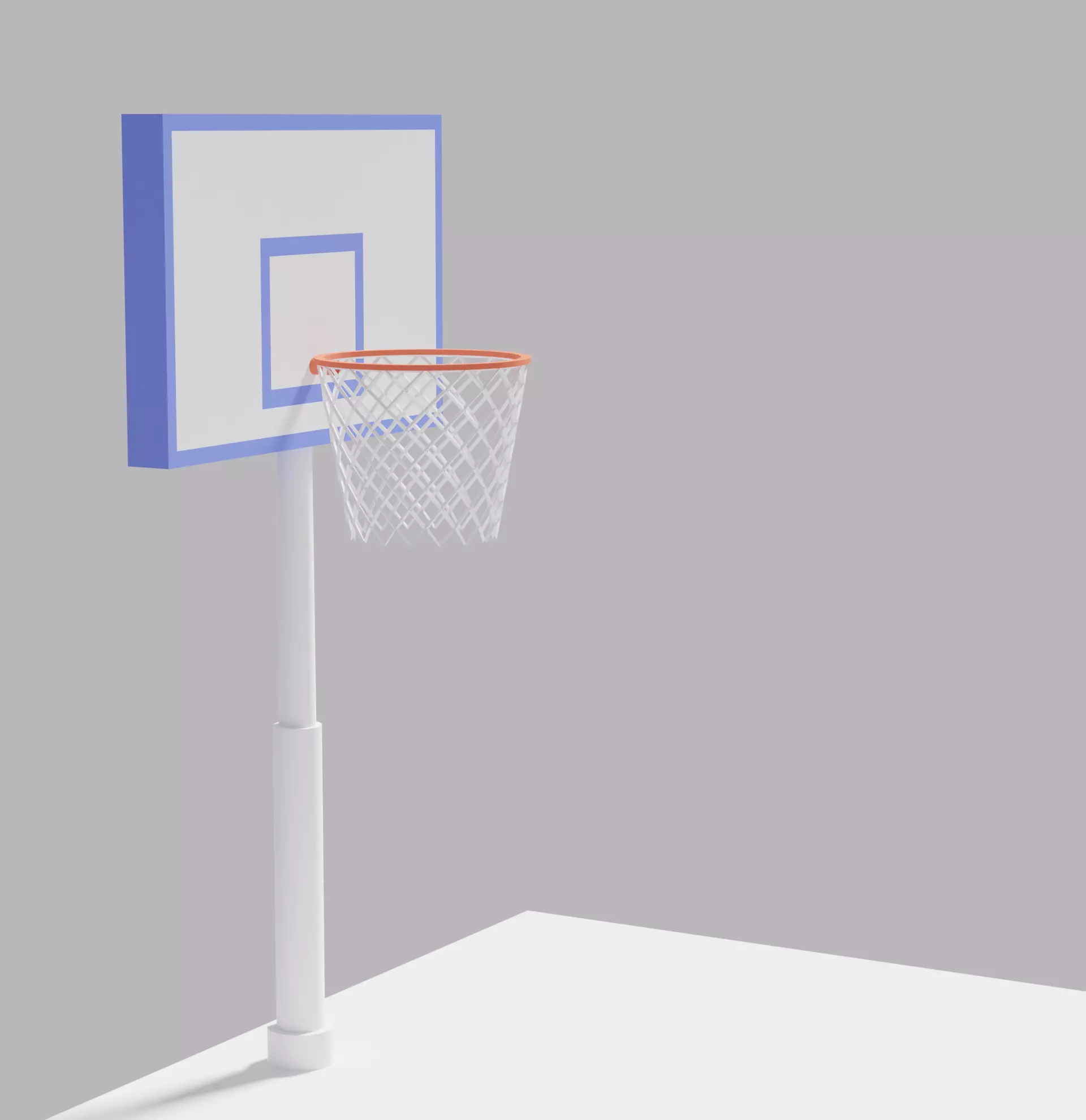 Cartoon Simple Basketball Hoop 3D model