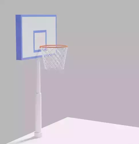 Cartoon Simple Basketball Hoop