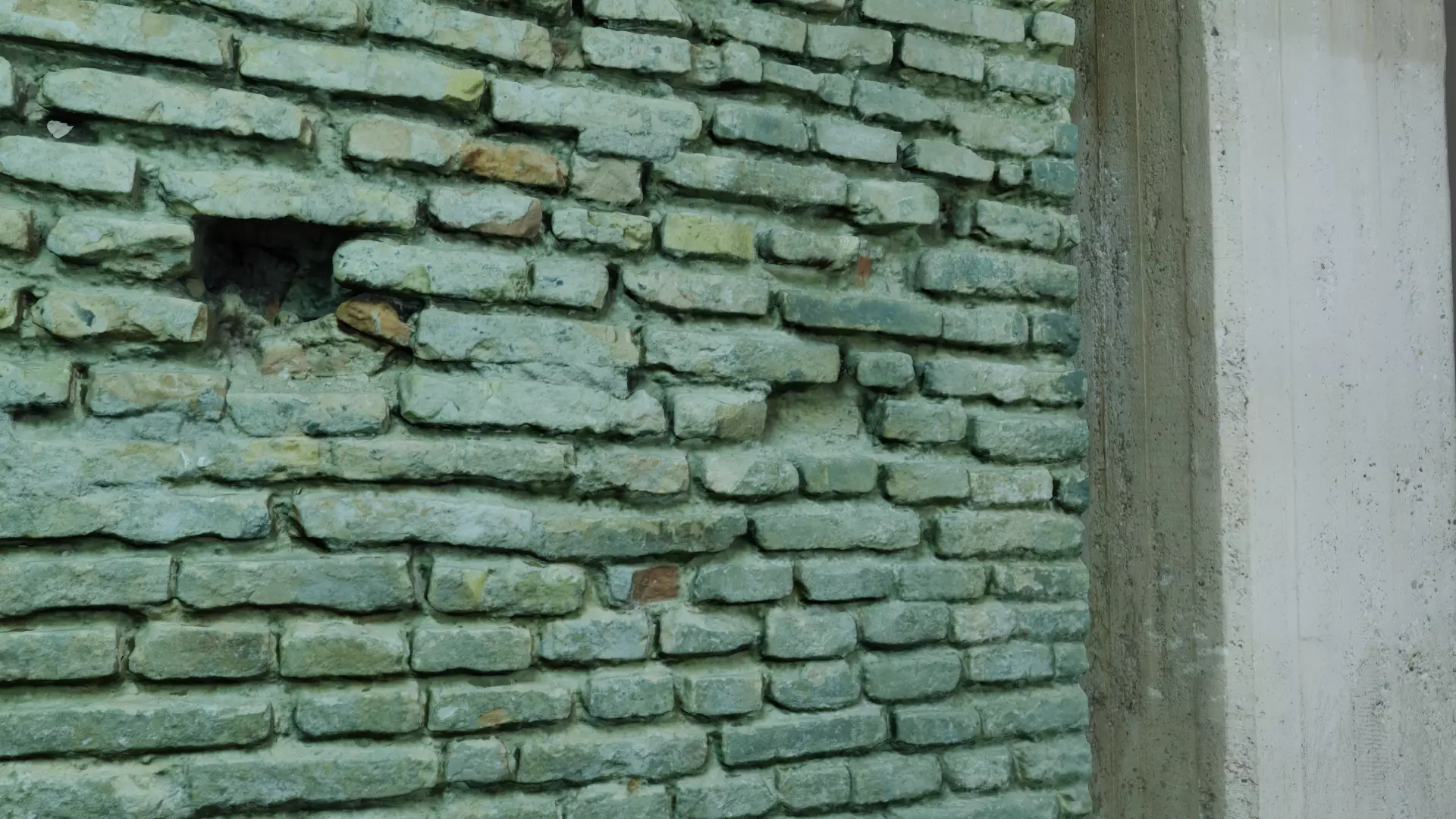 Old Brick Wall 8K Scan Low-poly 3D model_0