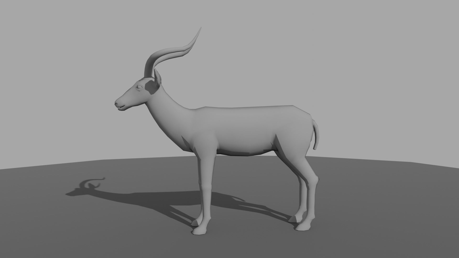 Gazelle antelope Low-poly 3D model_8