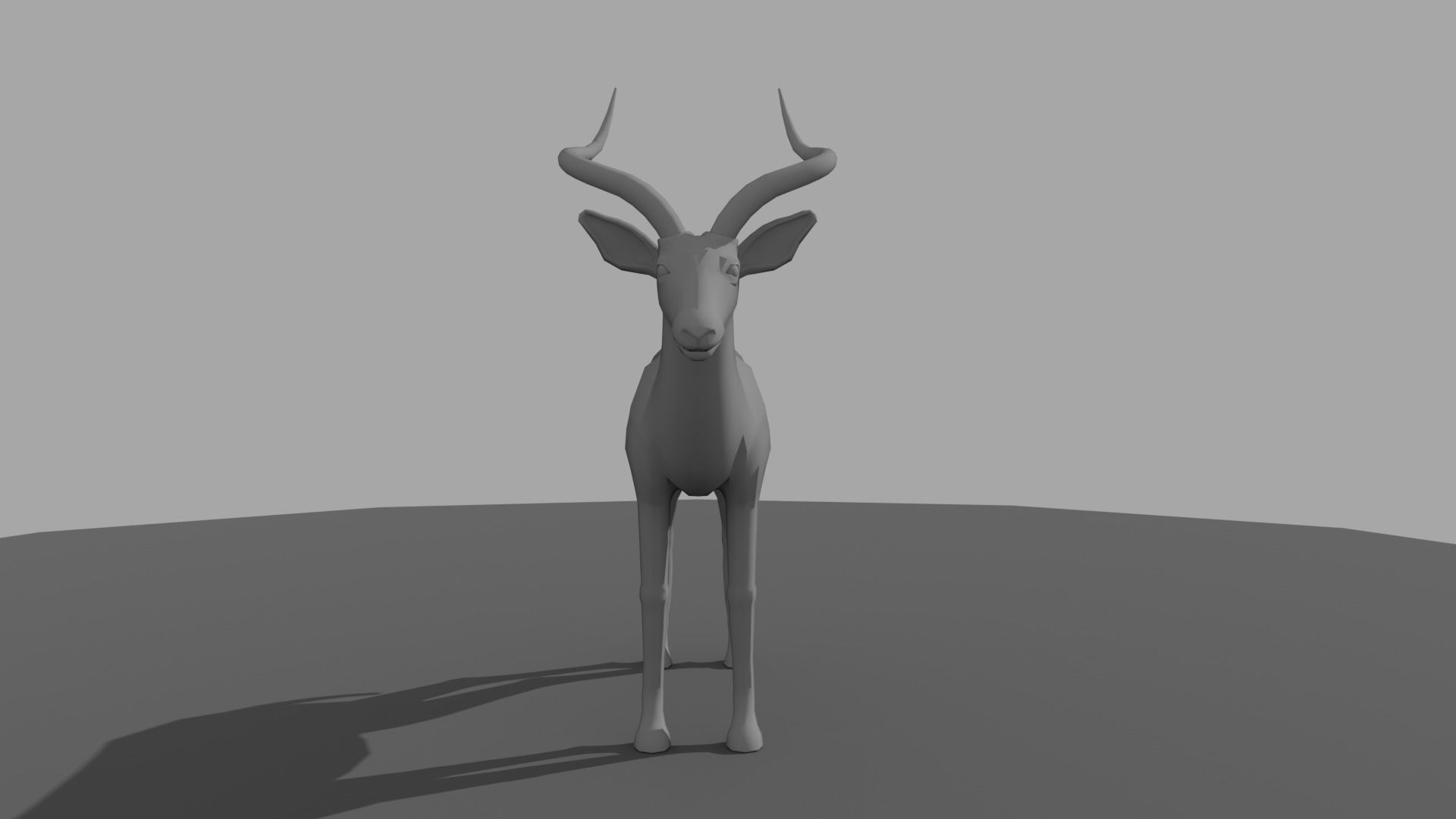 Gazelle antelope Low-poly 3D model_7