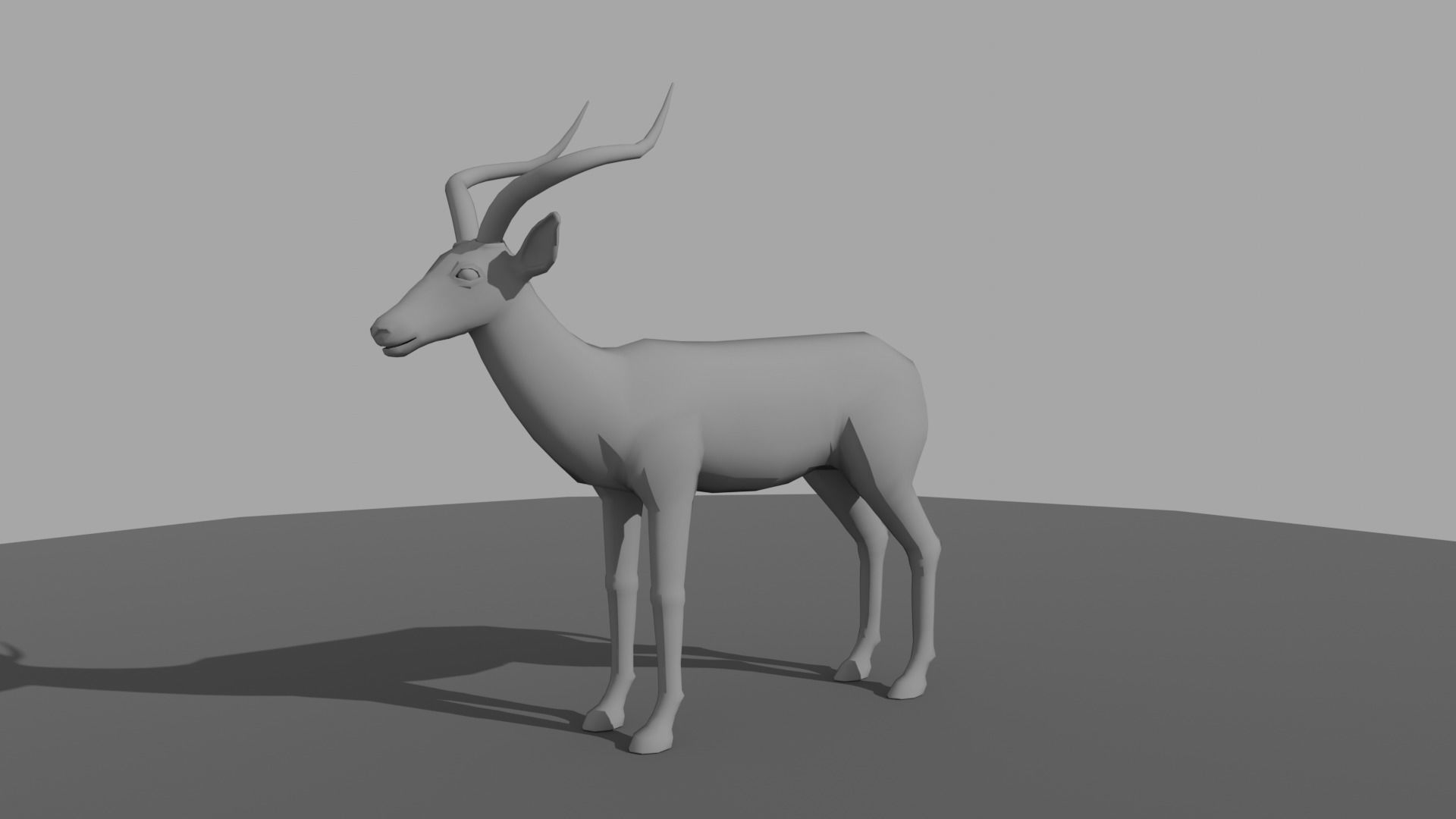 Gazelle antelope Low-poly 3D model_6