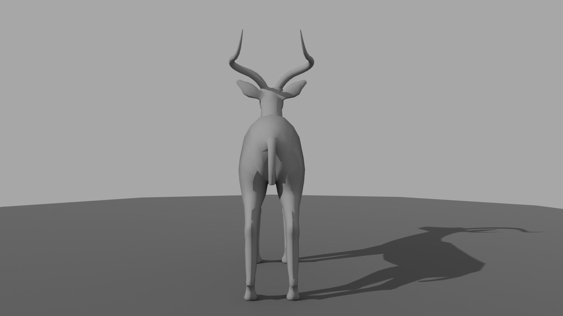 Gazelle antelope Low-poly 3D model_9