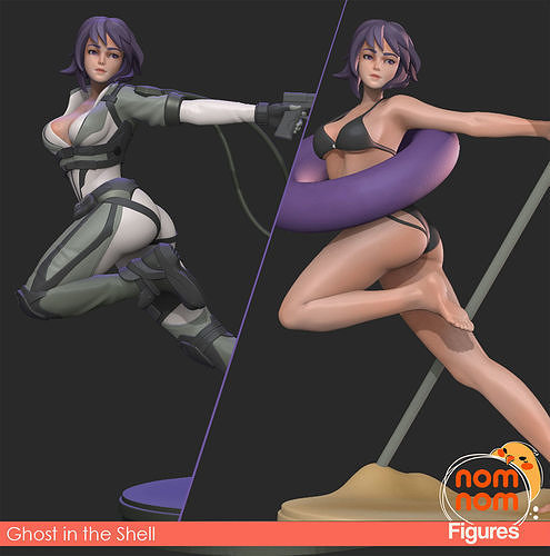 Motoko Kusanagi - Ghost in the Shell - Version 1 and 2 3D print model