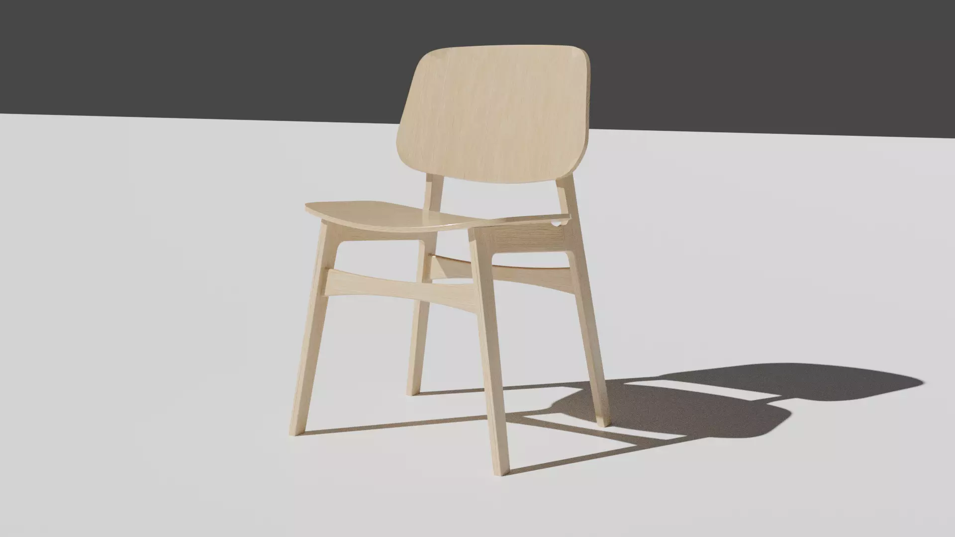 Chair wooden Free 3D model_0