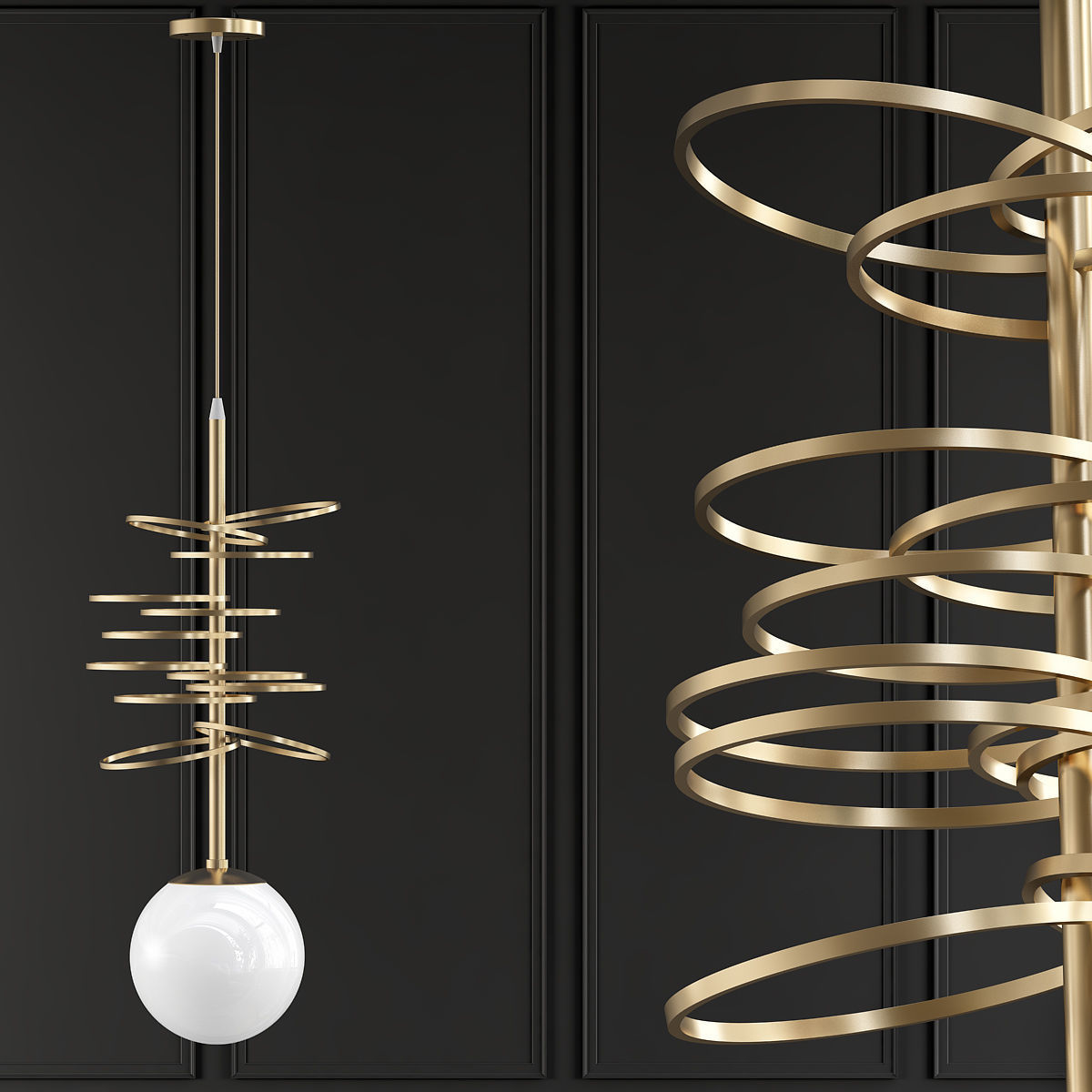 lace chandelier 3D model_1