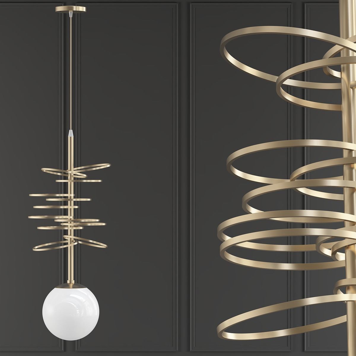 lace chandelier 3D model_4