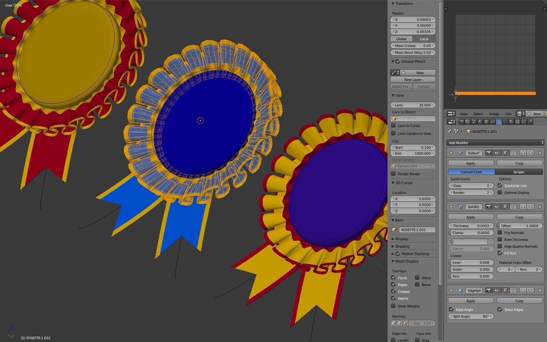 Award Rosette Model-1 3D model_9