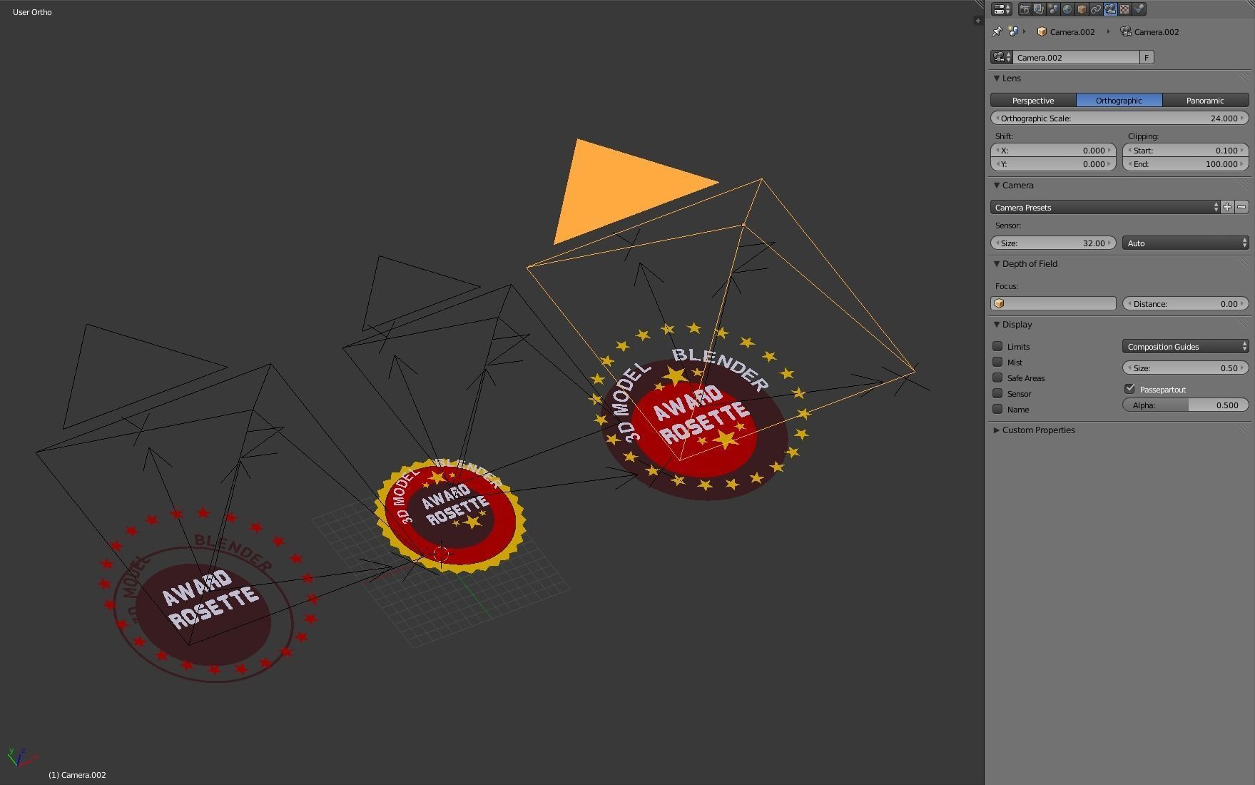 Award Rosette Model-1 3D model_10
