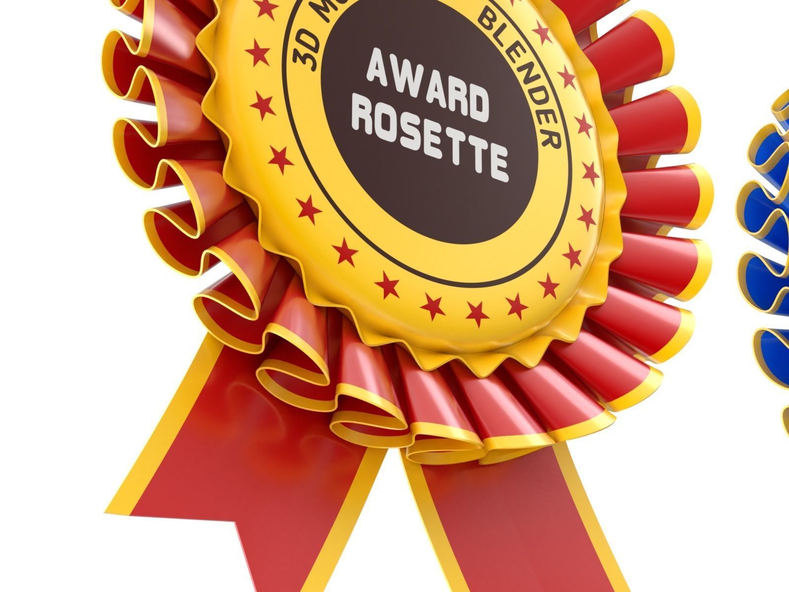 Award Rosette Model-1 3D model_3