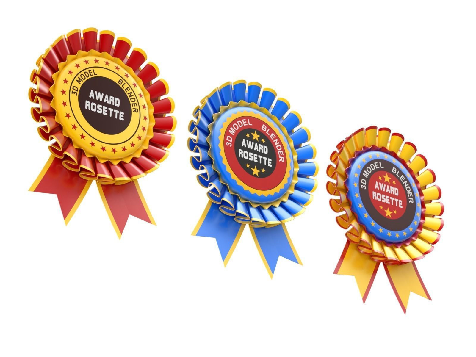 Award Rosette Model-1 3D model_2