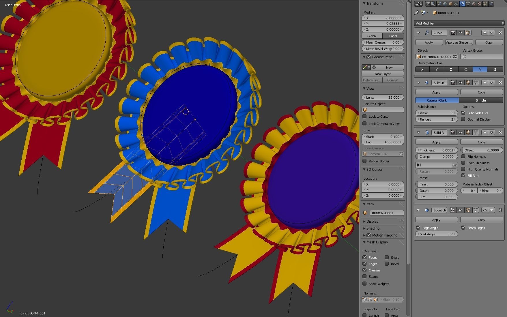 Award Rosette Model-1 3D model_8