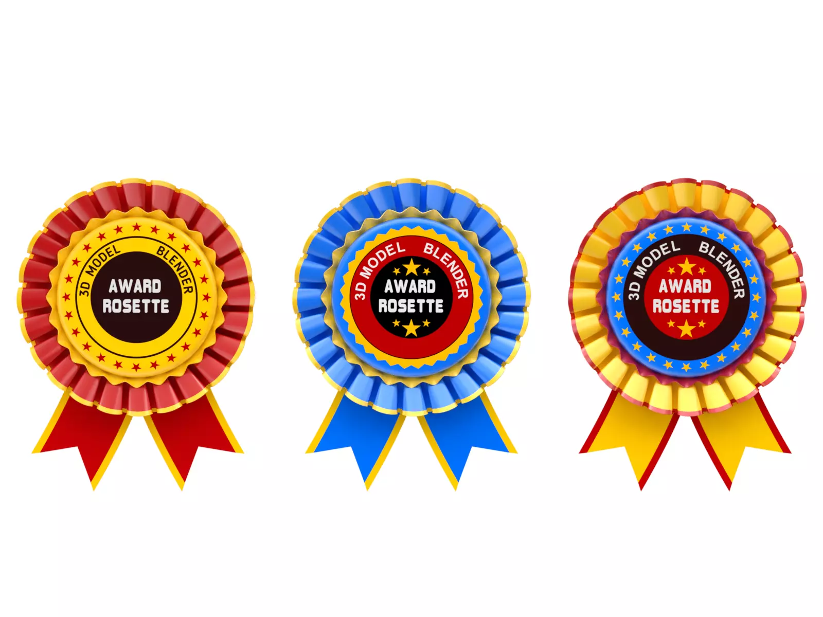 Award Rosette Model-1 3D model_0