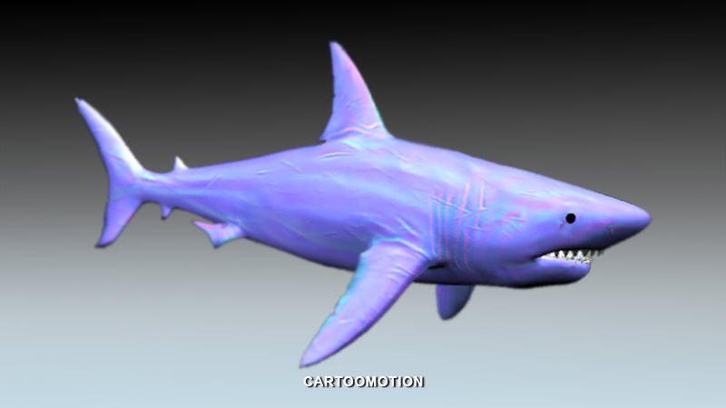 Great white shark Free low-poly 3D model_4