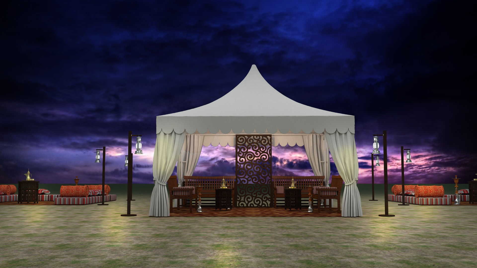 Event Tent arabic  3D model_1