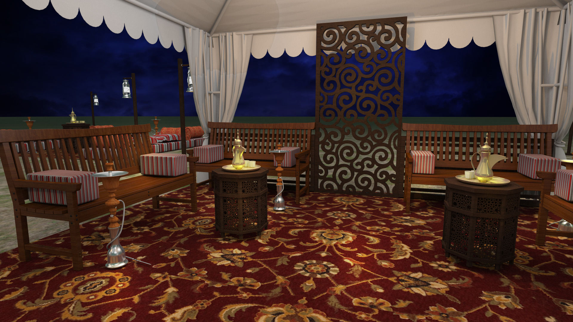 Event Tent arabic  3D model_2