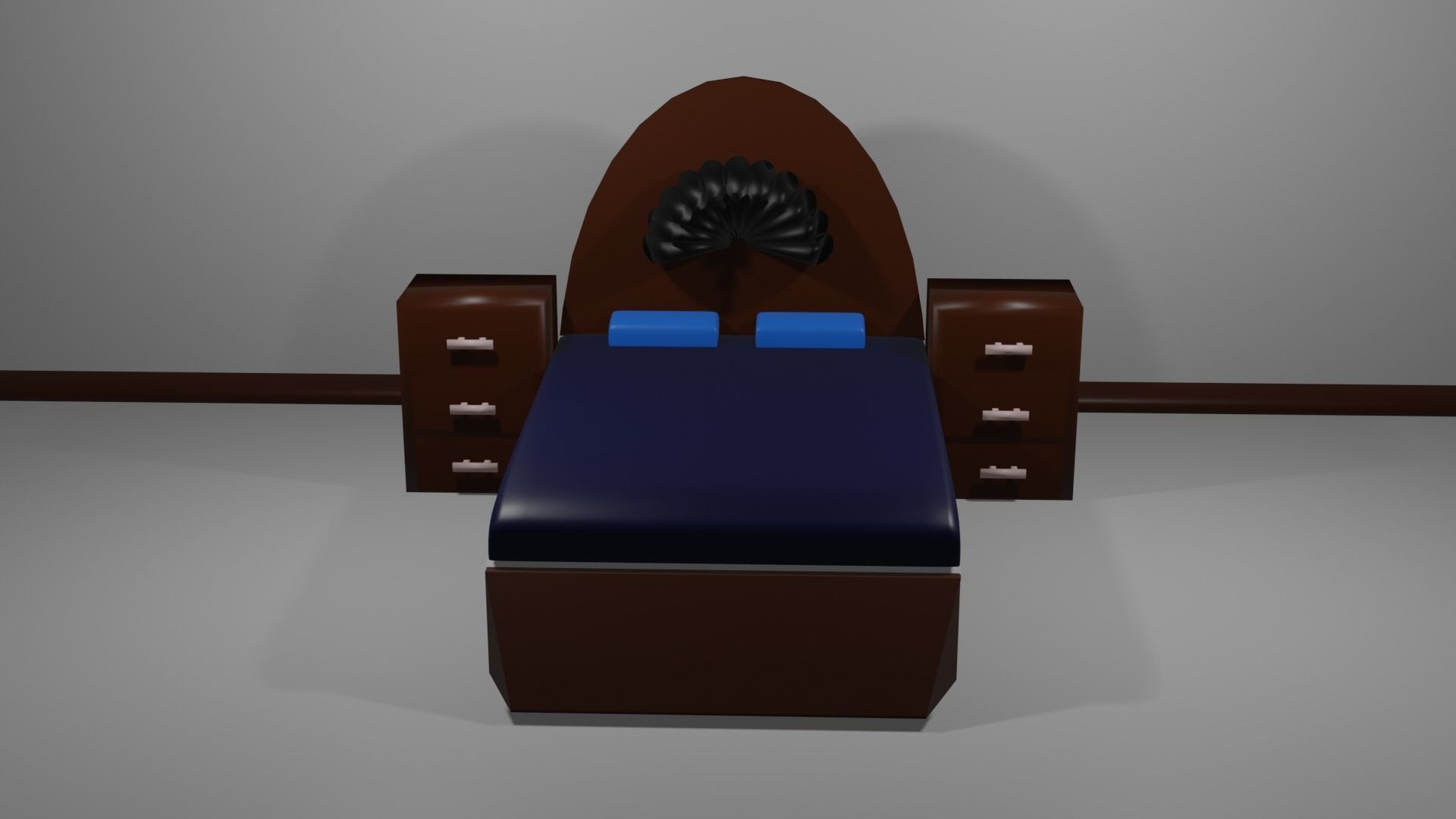 Bed And Dressing Table 3D models Low-poly 3D model_2