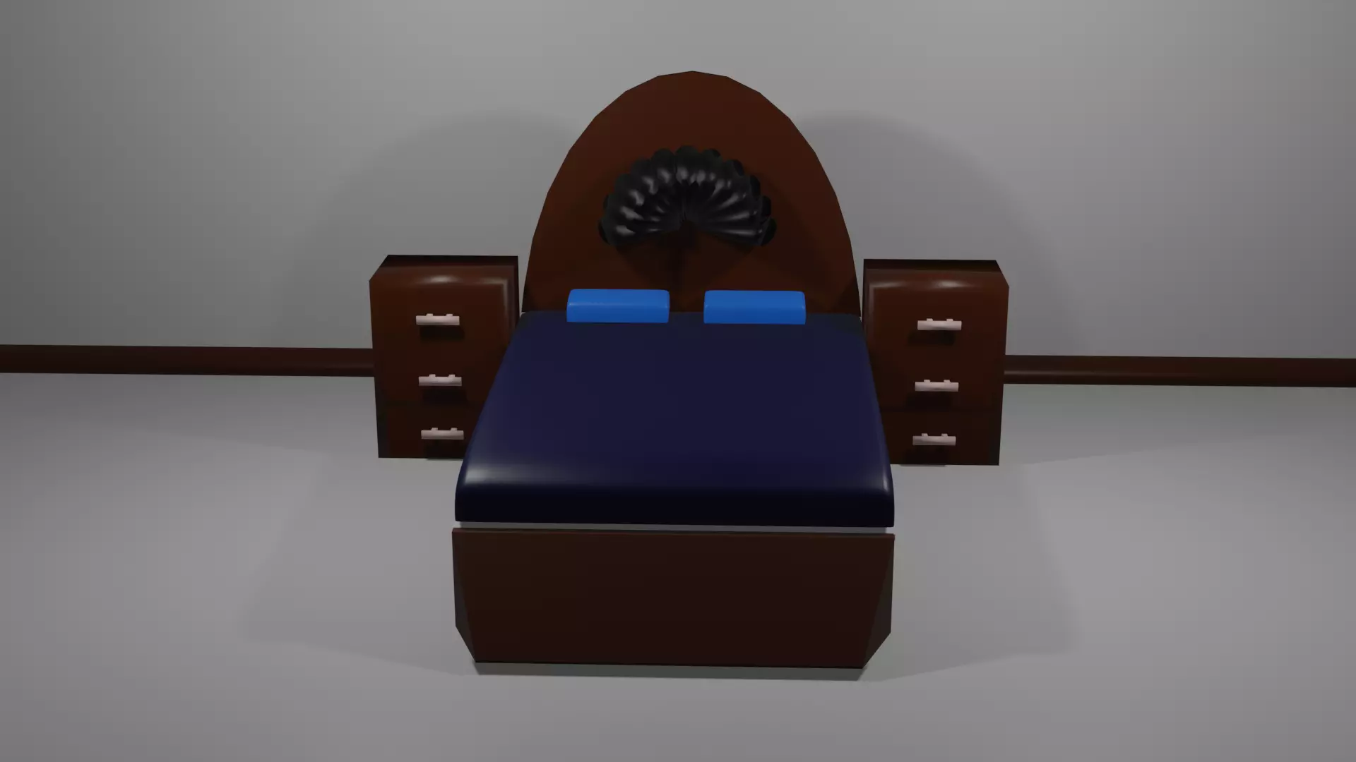 Bed And Dressing Table 3D models Low-poly 3D model_0