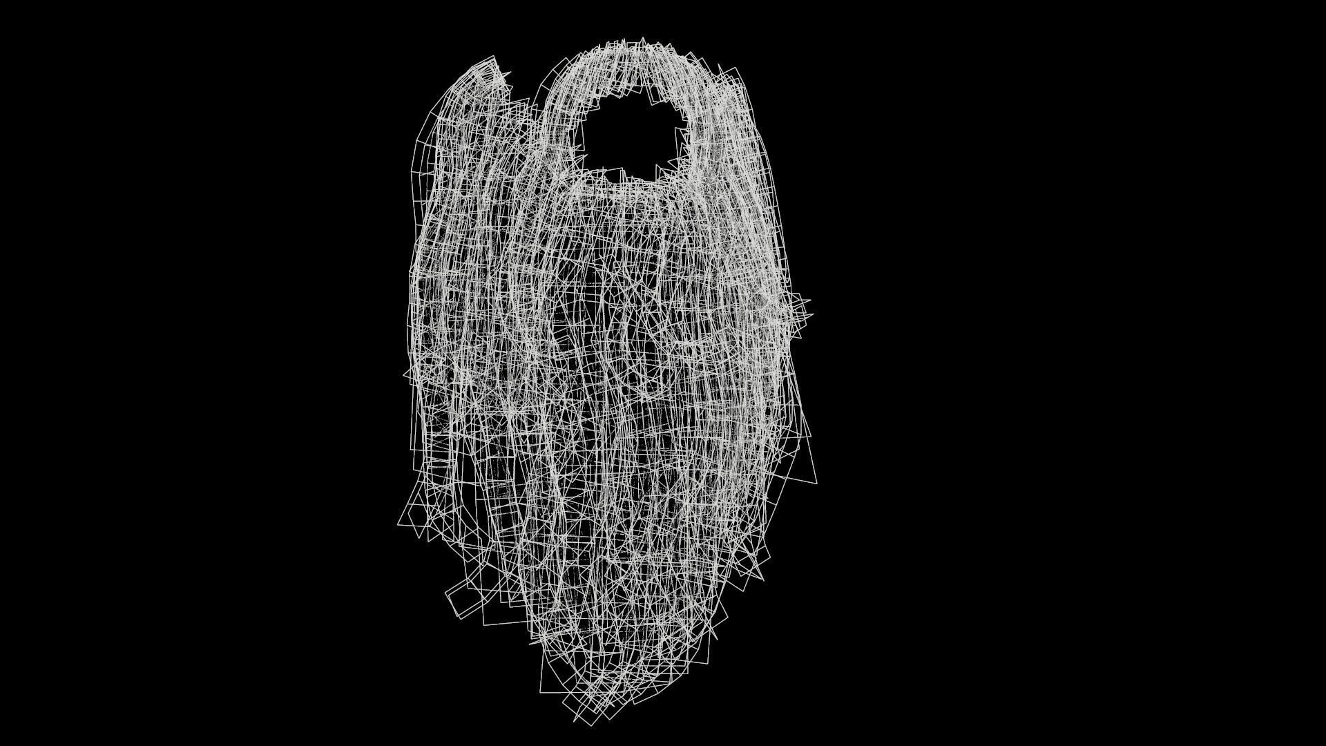 Long Beard Low Poly Low-poly 3D model_7