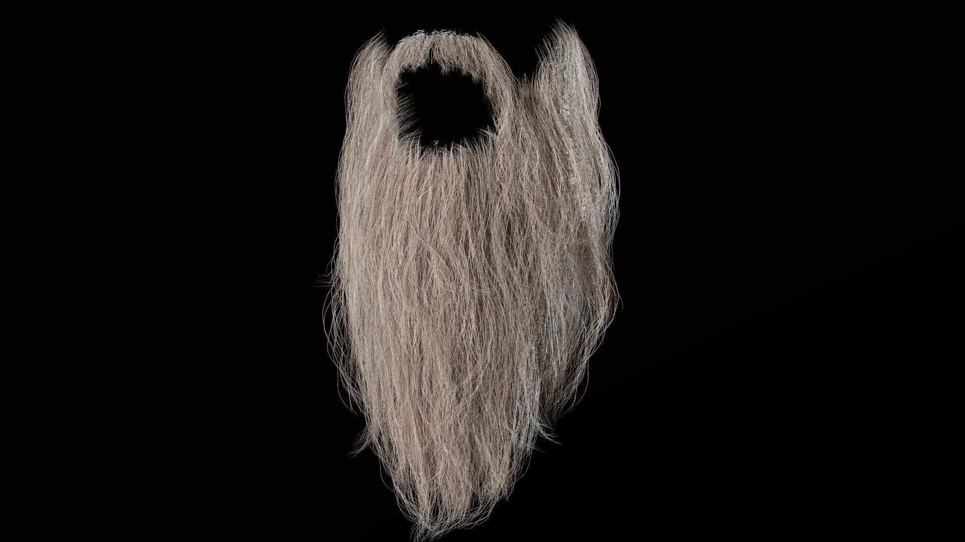 Long Beard Low Poly Low-poly 3D model_4