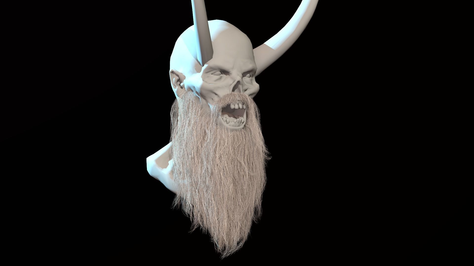 Long Beard Low Poly Low-poly 3D model_9