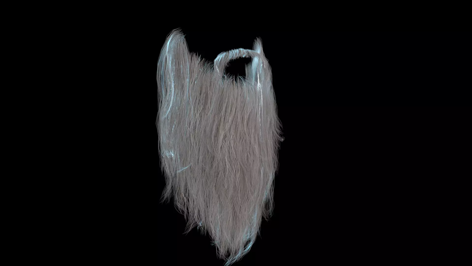 Long Beard Low Poly Low-poly 3D model_0