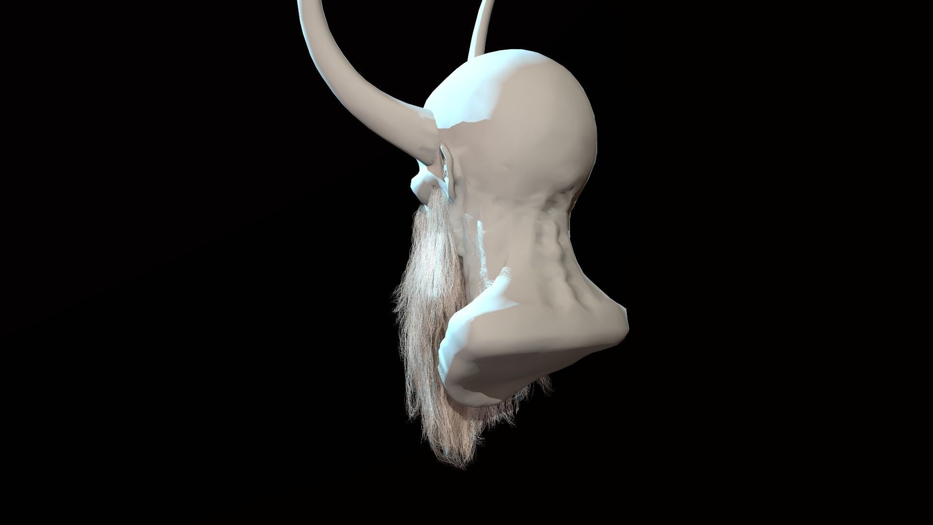 Long Beard Low Poly Low-poly 3D model_10