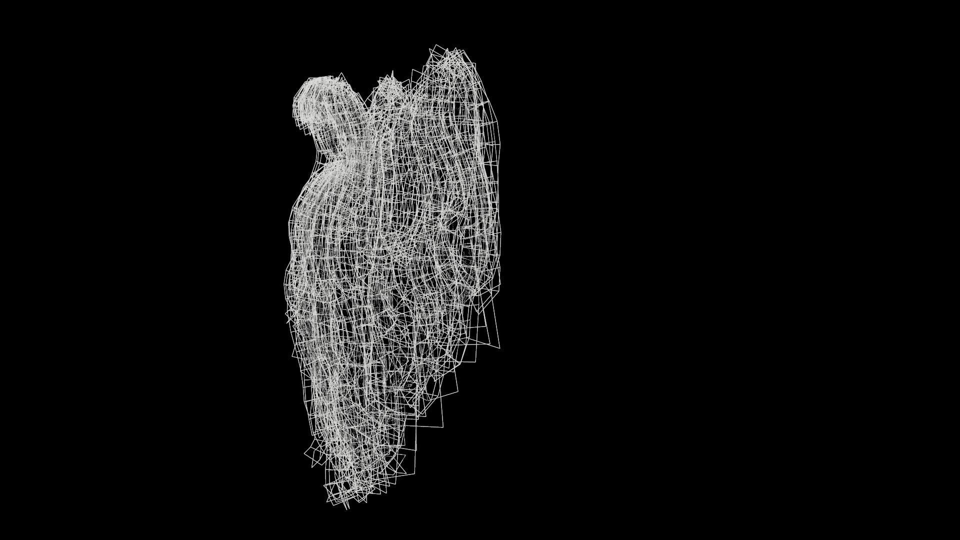 Long Beard Low Poly Low-poly 3D model_8