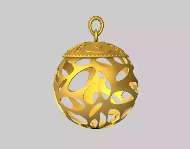 Gold Pendant Spherical