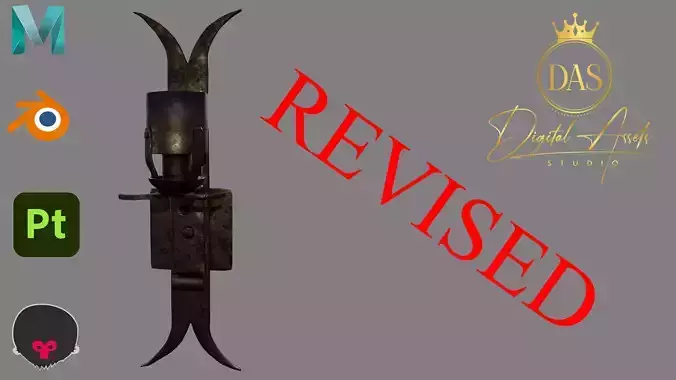 Old Wall Light Free low-poly 3D model