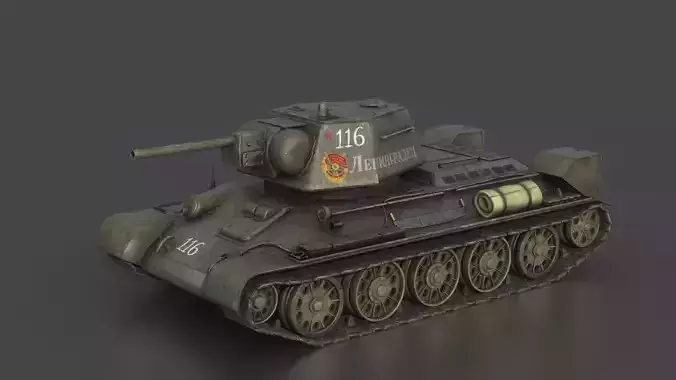 T 34 76 1943 EARLY PRODUCTION 3D model