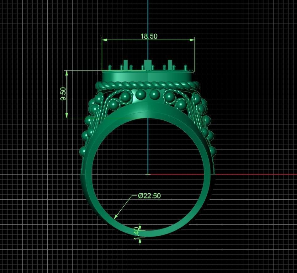 Man ring filigree 3D print model_2
