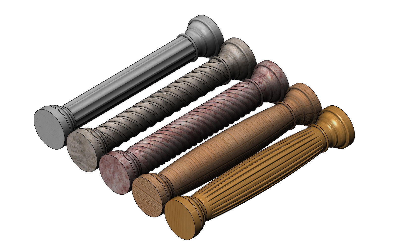 Miniature model making columns 3D print model_10