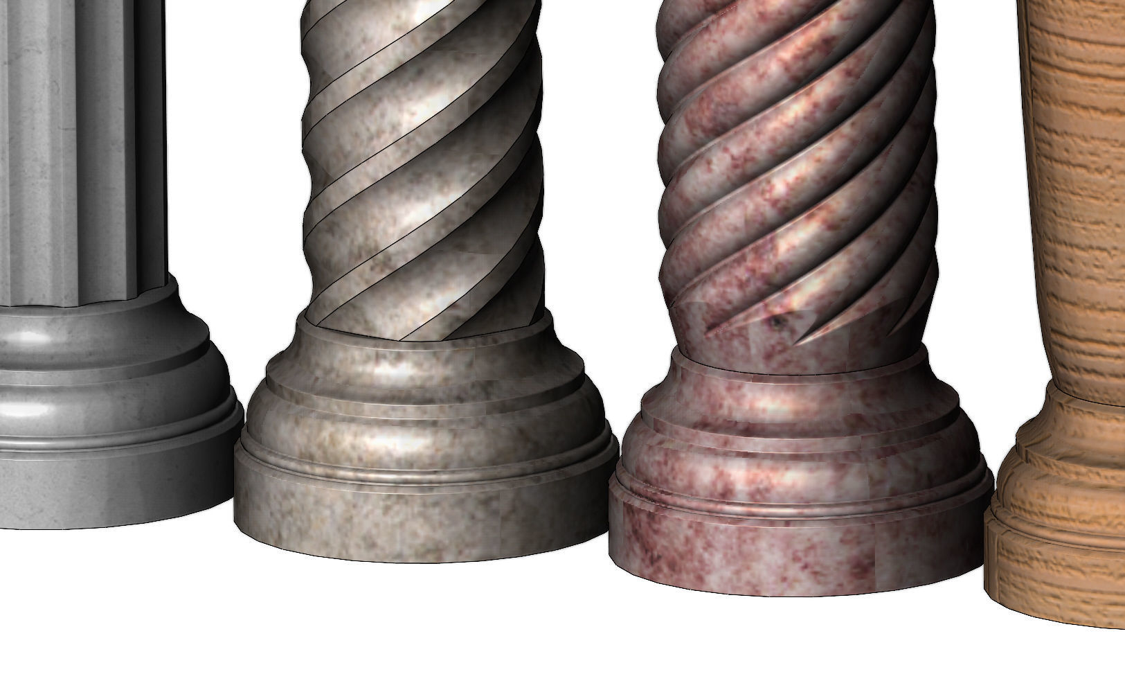 Miniature model making columns 3D print model_5