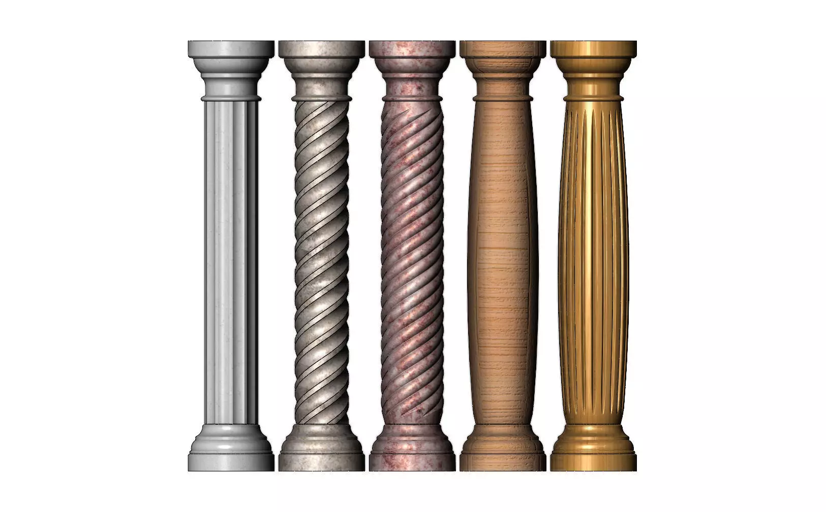 Miniature model making columns 3D print model_0