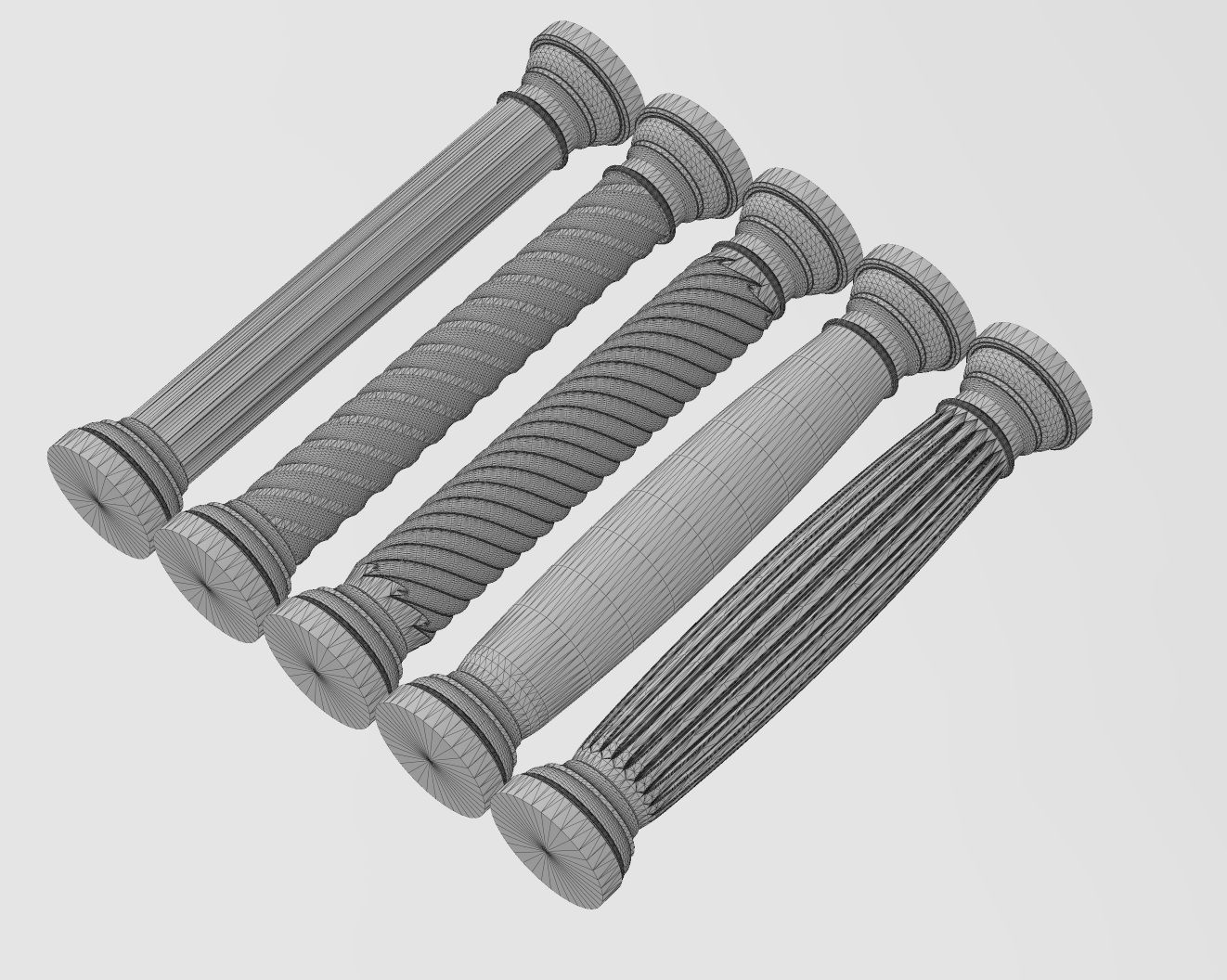 Miniature model making columns 3D print model_11