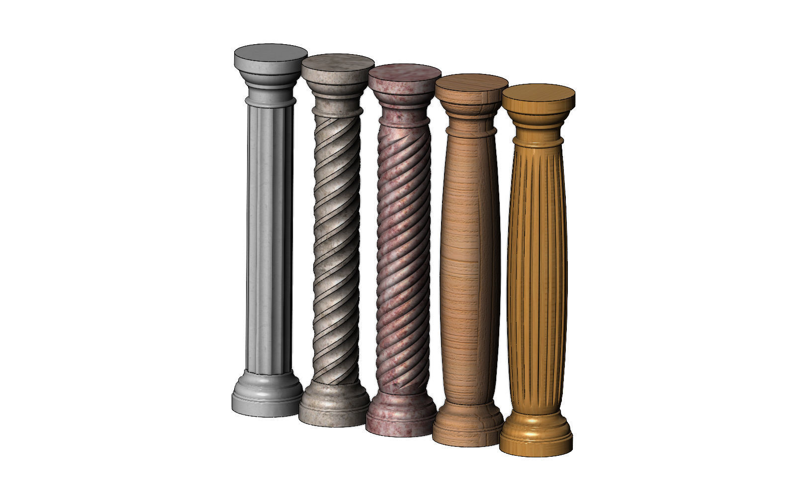 Miniature model making columns 3D print model_1