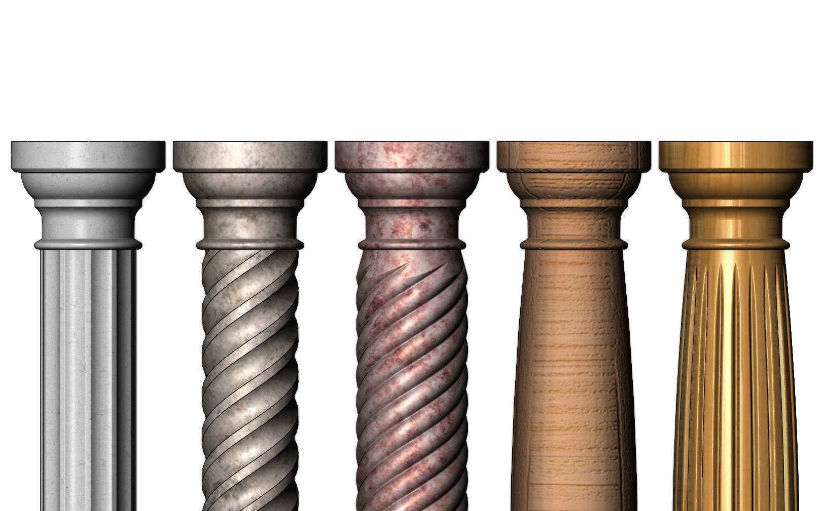 Miniature model making columns 3D print model_9